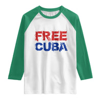 Free Cuba Raglan Shirt Stand With Cuban People Gift