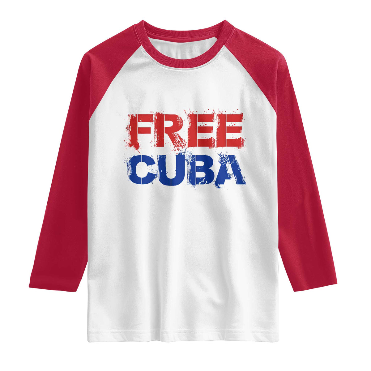 Free Cuba Raglan Shirt Stand With Cuban People Gift