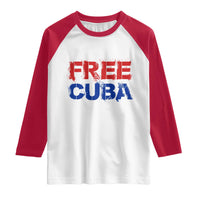 Free Cuba Raglan Shirt Stand With Cuban People Gift