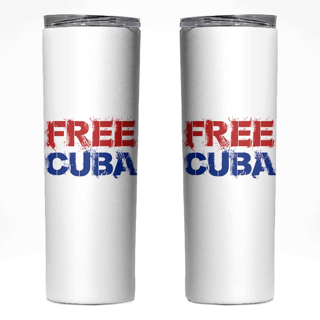 Free Cuba Skinny Tumbler Stand With Cuban People Gift