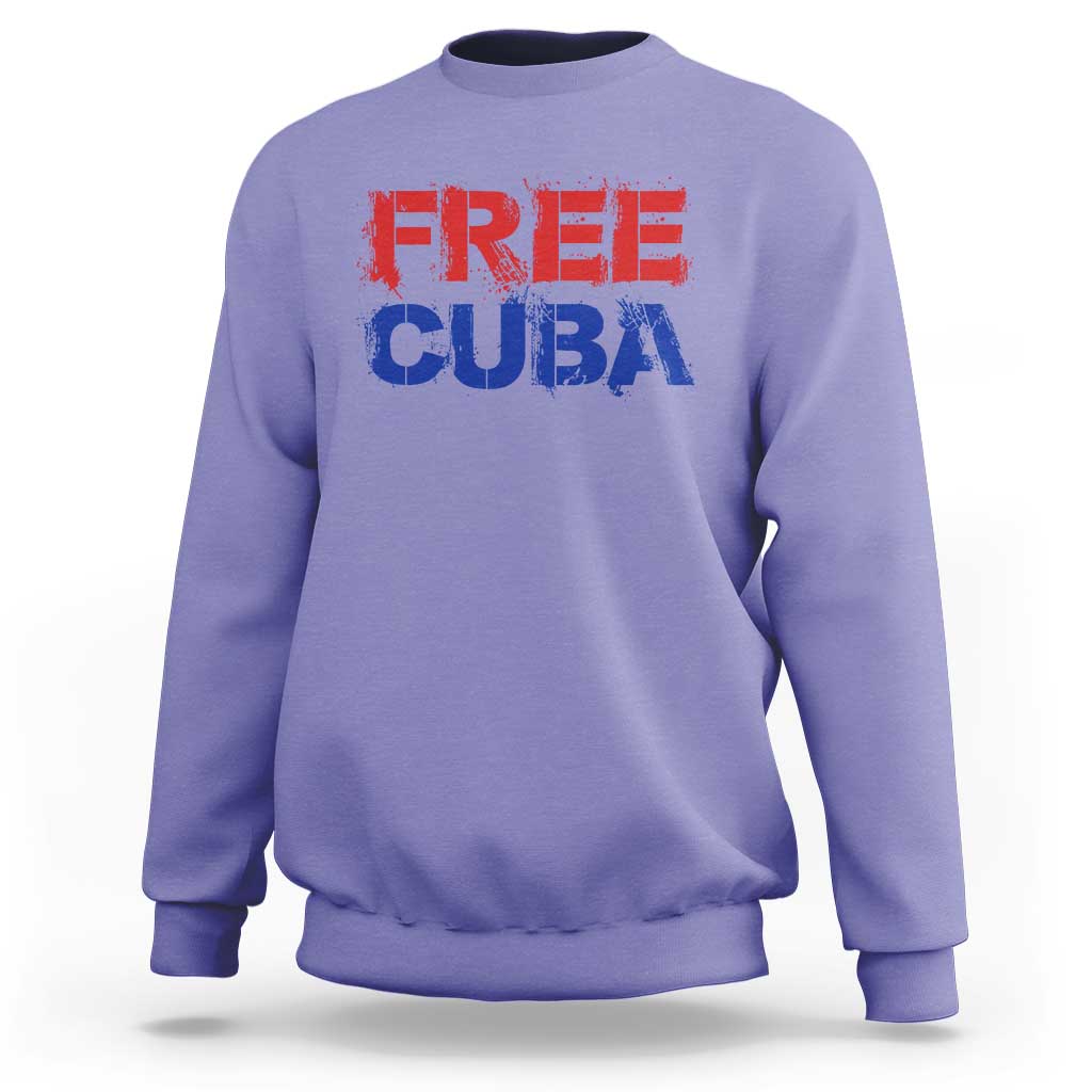 Free Cuba Sweatshirt Stand With Cuban People Gift