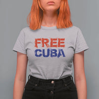 Free Cuba T Shirt For Women Stand With Cuban People Gift