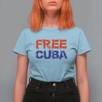 Free Cuba T Shirt For Women Stand With Cuban People Gift