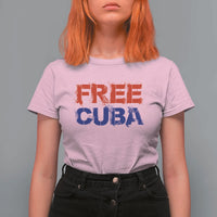 Free Cuba T Shirt For Women Stand With Cuban People Gift