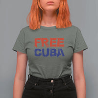 Free Cuba T Shirt For Women Stand With Cuban People Gift