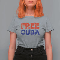 Free Cuba T Shirt For Women Stand With Cuban People Gift