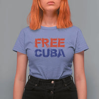 Free Cuba T Shirt For Women Stand With Cuban People Gift