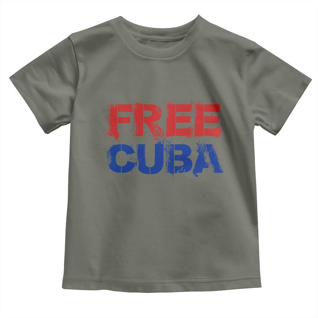 Free Cuba Toddler T Shirt Stand With Cuban People Gift