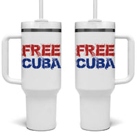 Free Cuba Tumbler With Handle Stand With Cuban People Gift