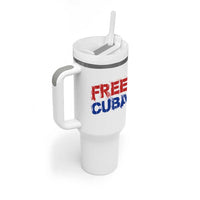 Free Cuba Tumbler With Handle Stand With Cuban People Gift