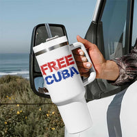 Free Cuba Tumbler With Handle Stand With Cuban People Gift