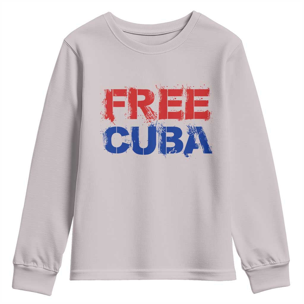 Free Cuba Youth Sweatshirt Stand With Cuban People Gift
