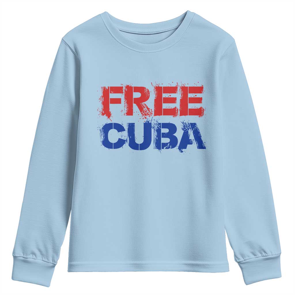 Free Cuba Youth Sweatshirt Stand With Cuban People Gift