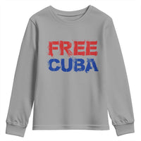 Free Cuba Youth Sweatshirt Stand With Cuban People Gift