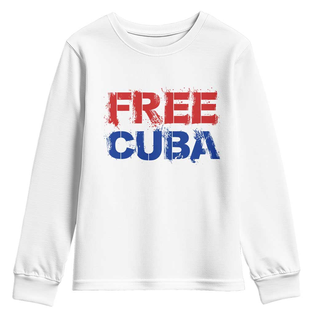 Free Cuba Youth Sweatshirt Stand With Cuban People Gift