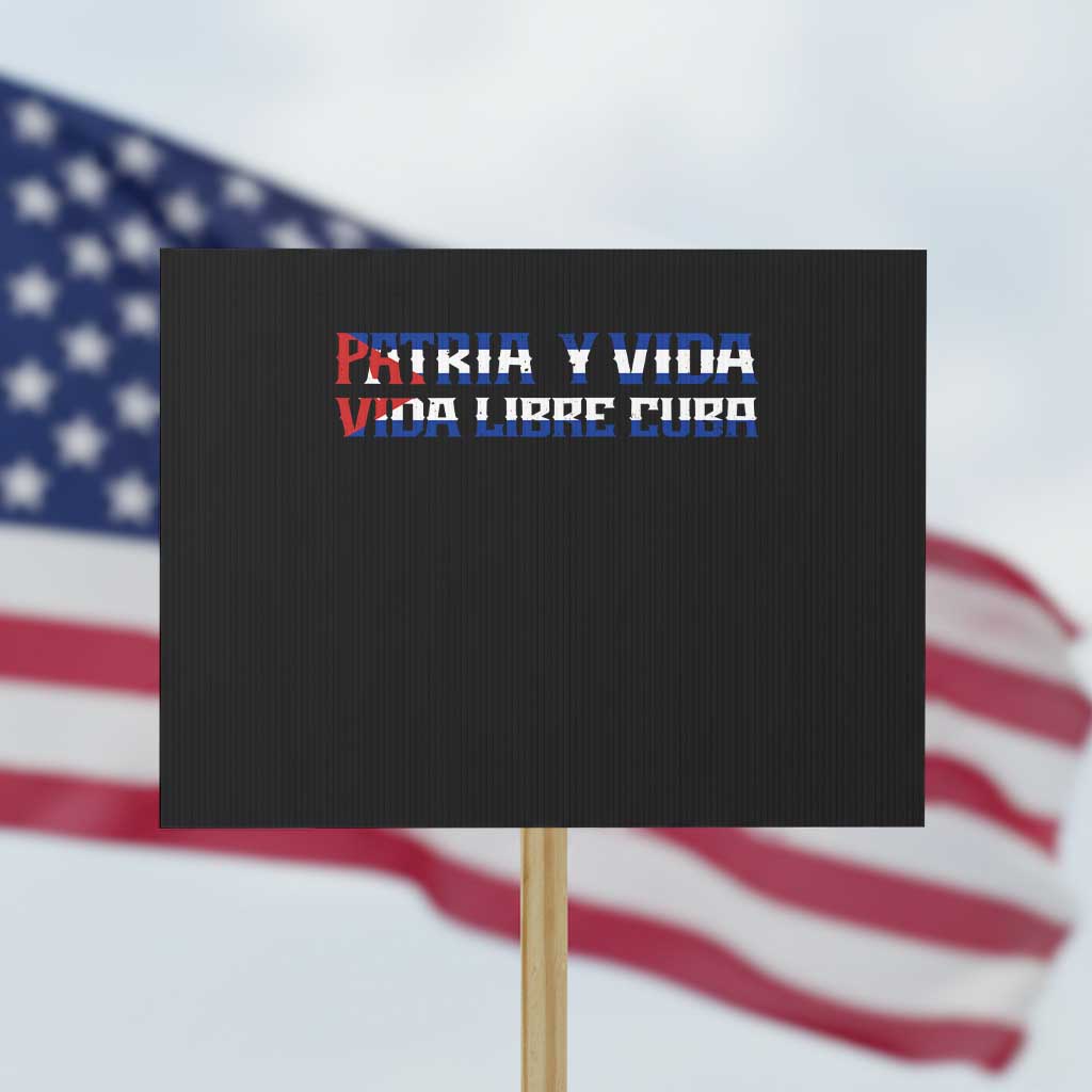 Viva Cuba Libre Protest Sign Cuban Freedom Movement