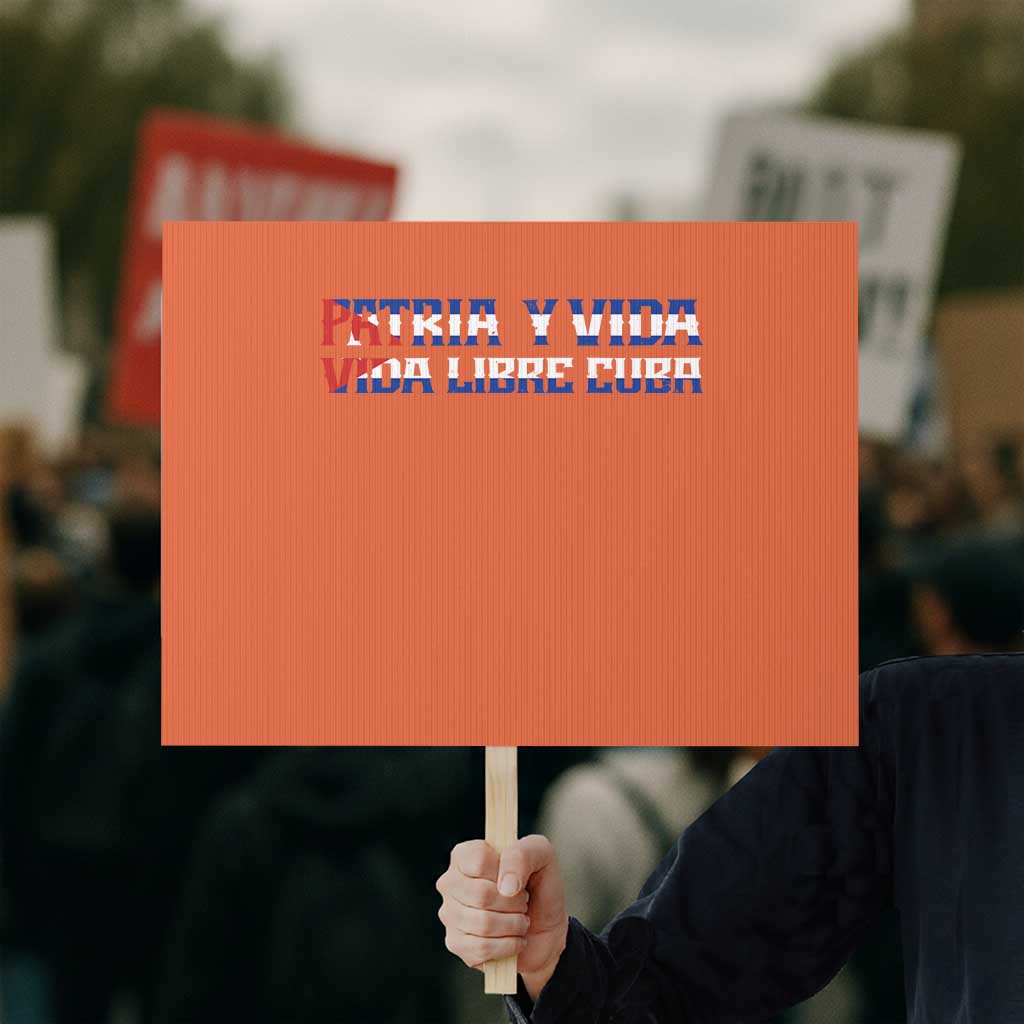 Viva Cuba Libre Protest Sign Cuban Freedom Movement