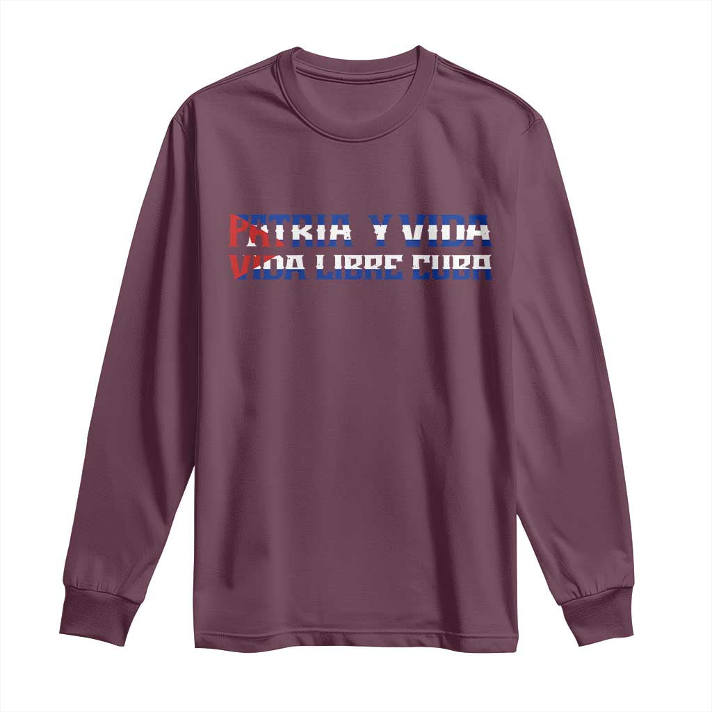Viva Cuba Libre Long Sleeve Shirt Cuban Freedom Movement