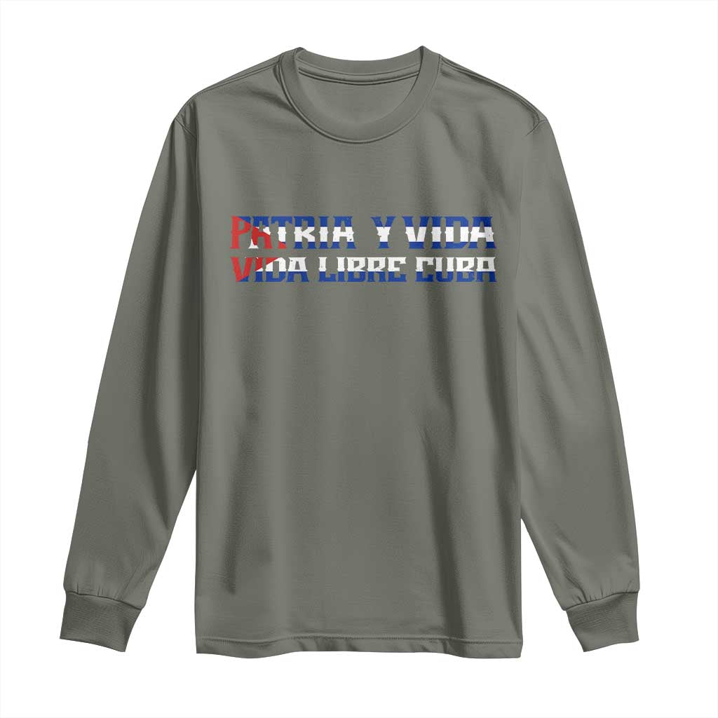 Viva Cuba Libre Long Sleeve Shirt Cuban Freedom Movement