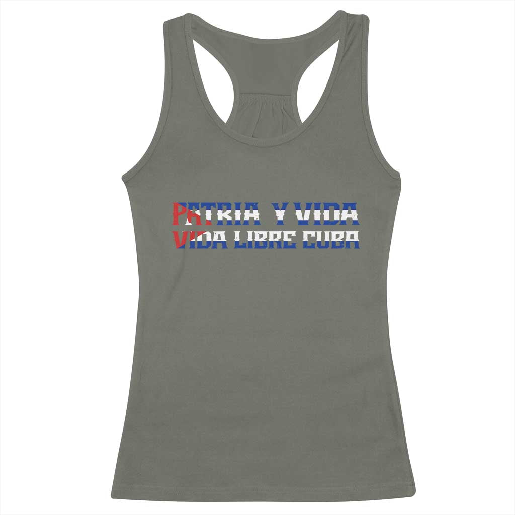 Viva Cuba Libre Racerback Tank Top Cuban Freedom Movement