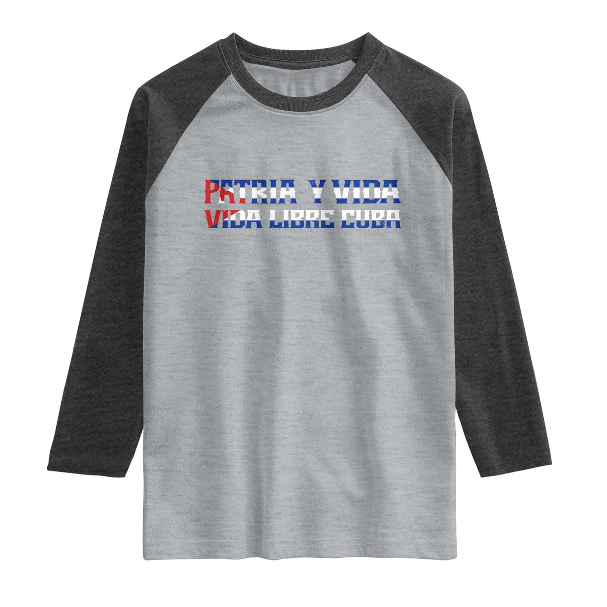 Viva Cuba Libre Raglan Shirt Cuban Freedom Movement