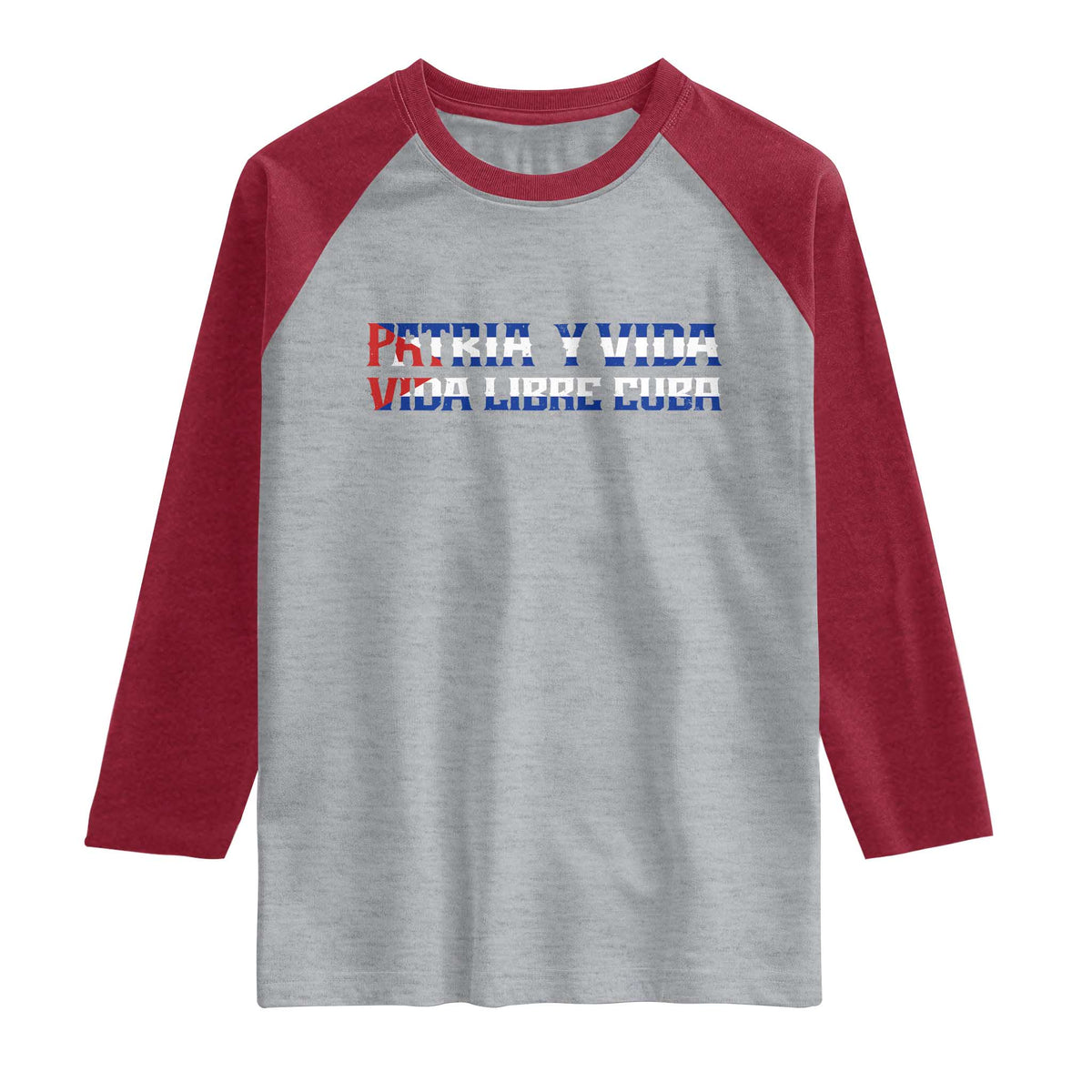 Viva Cuba Libre Raglan Shirt Cuban Freedom Movement