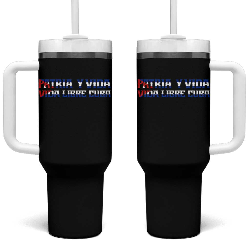 Viva Cuba Libre Tumbler With Handle Cuban Freedom Movement
