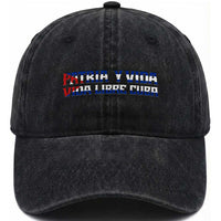 Viva Cuba Libre Washed Cotton Baseball Cap Cuban Freedom Movement