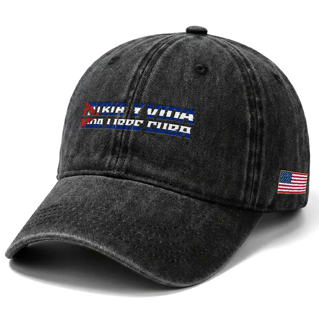 Viva Cuba Libre Washed Cotton Baseball Cap Cuban Freedom Movement