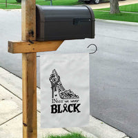 In May We Wear Black Garden Flag Skin Cancer Support Gift For Her