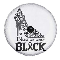 In May We Wear Black Spare Tire Cover Skin Cancer Support Gift For Her