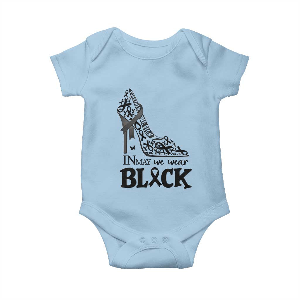 In May We Wear Black Baby Onesie Skin Cancer Support Gift For Her