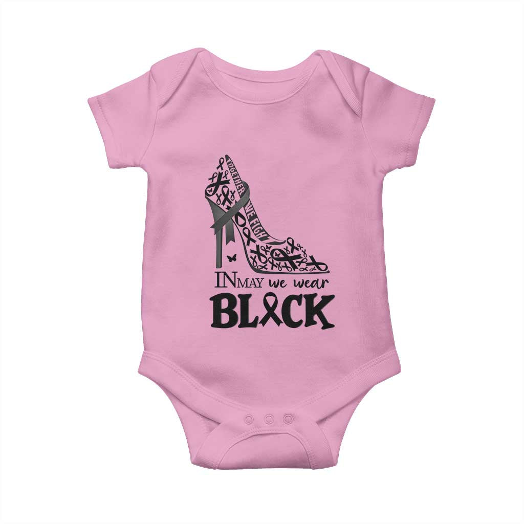 In May We Wear Black Baby Onesie Skin Cancer Support Gift For Her