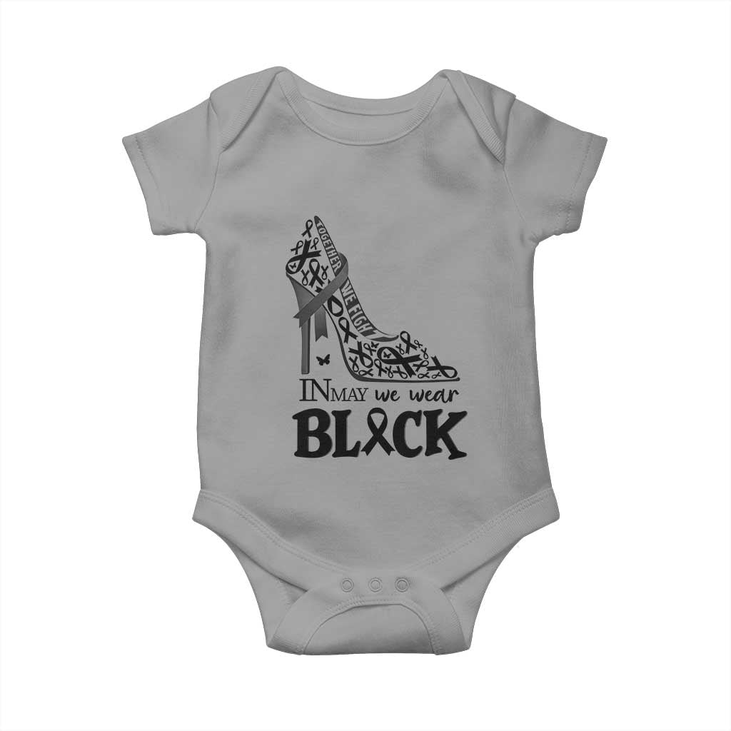 In May We Wear Black Baby Onesie Skin Cancer Support Gift For Her