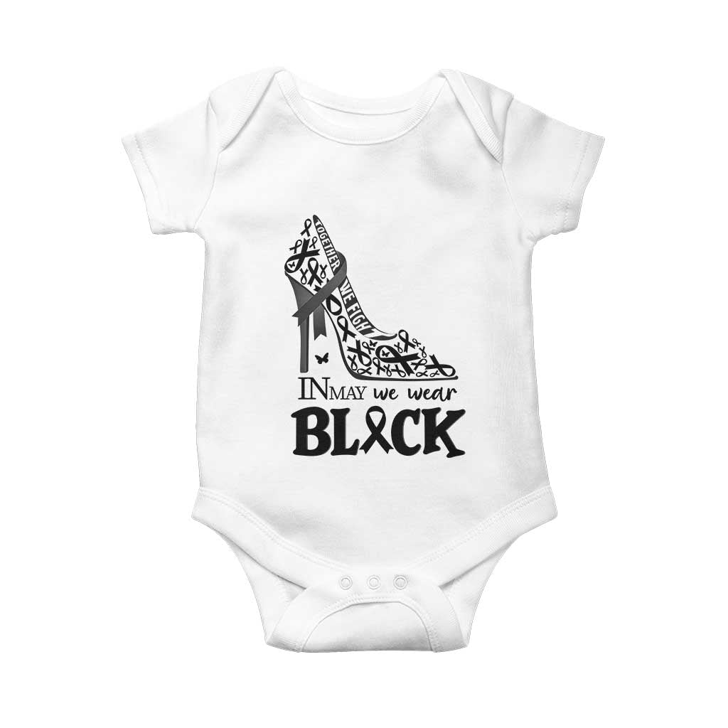 In May We Wear Black Baby Onesie Skin Cancer Support Gift For Her