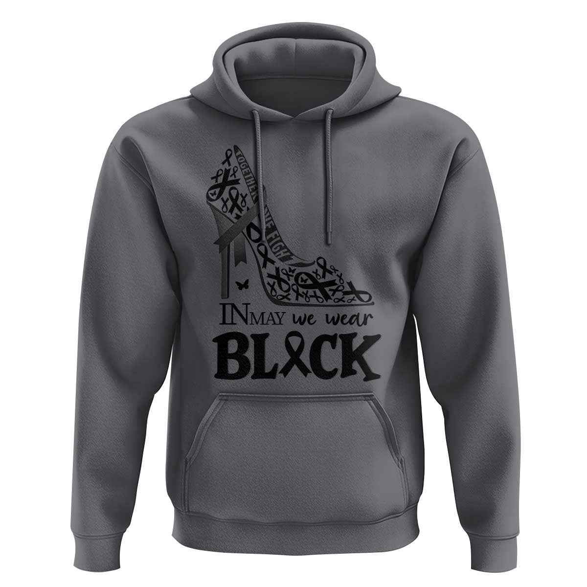 In May We Wear Black Hoodie Skin Cancer Support Gift For Her