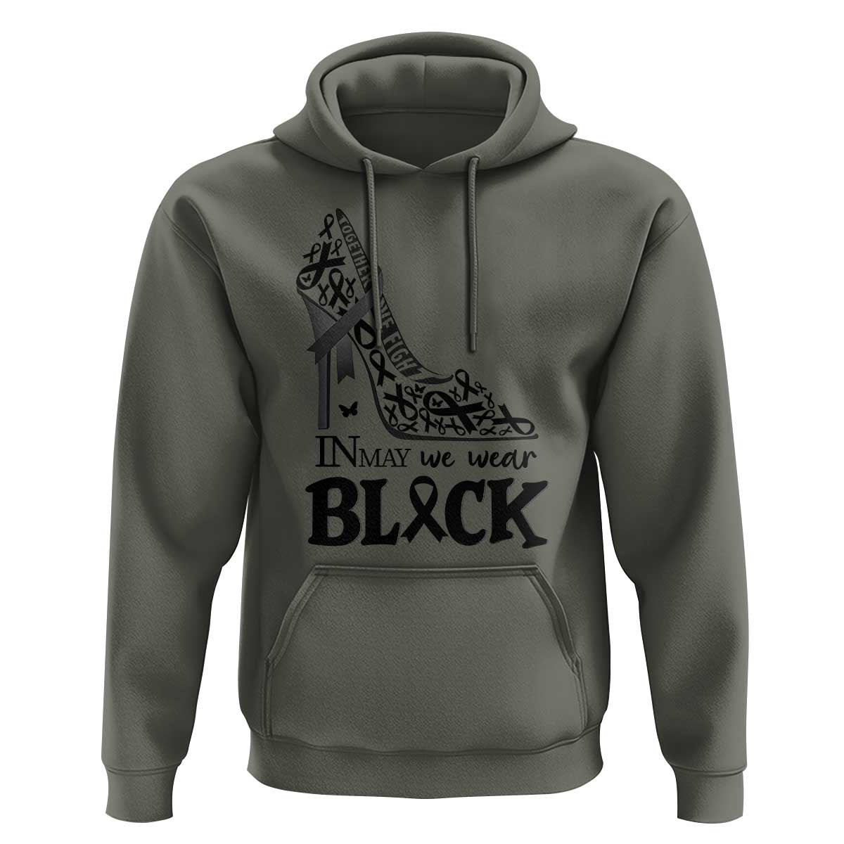 In May We Wear Black Hoodie Skin Cancer Support Gift For Her