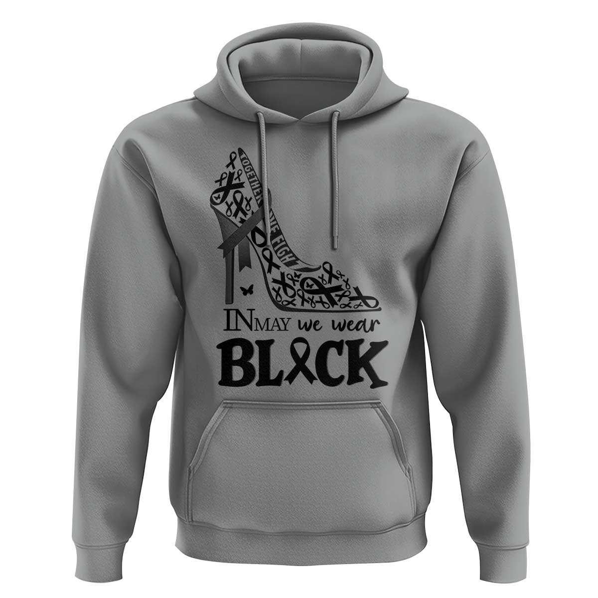 In May We Wear Black Hoodie Skin Cancer Support Gift For Her