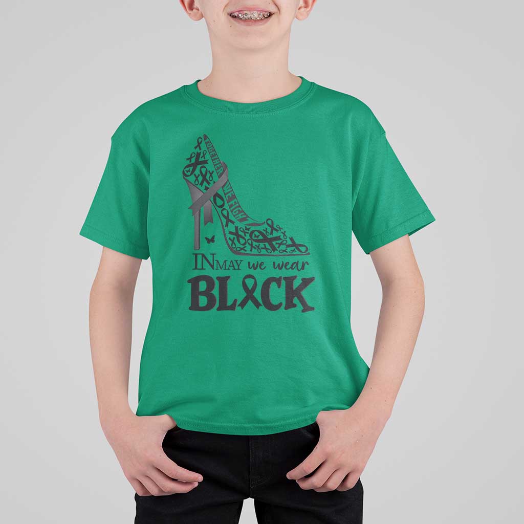 In May We Wear Black T Shirt For Kid Skin Cancer Support Gift For Her