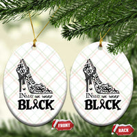 In May We Wear Black Ceramic Ornament Skin Cancer Support Gift For Her