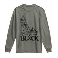 In May We Wear Black Long Sleeve Shirt Skin Cancer Support Gift For Her