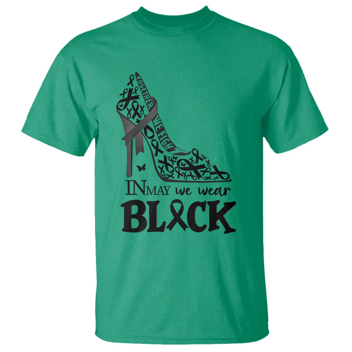 In May We Wear Black T Shirt Skin Cancer Support Gift For Her