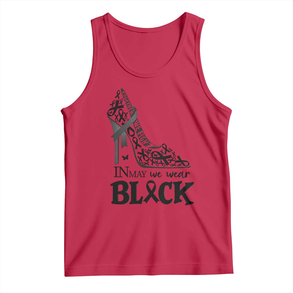 In May We Wear Black Tank Top Skin Cancer Support Gift For Her