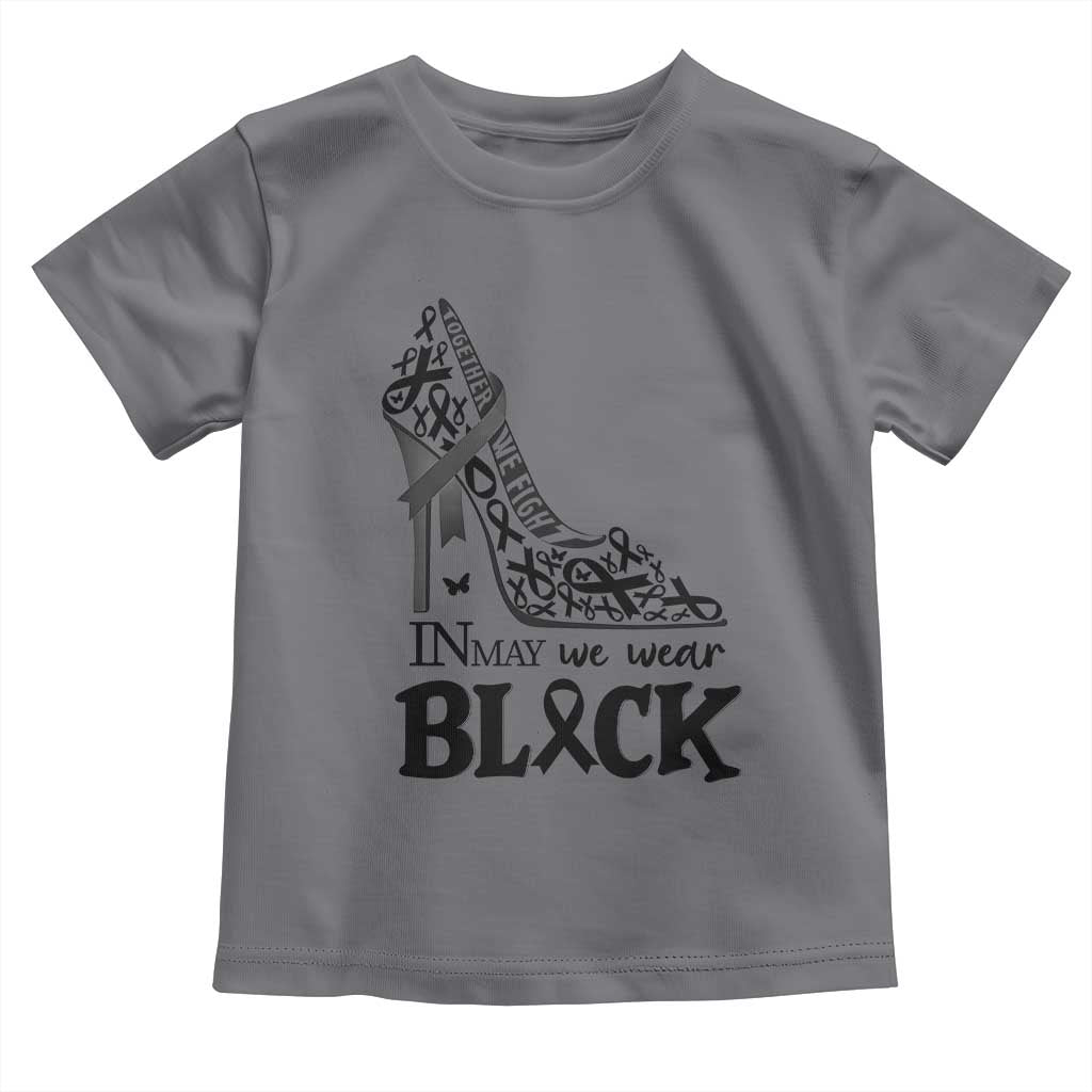 In May We Wear Black Toddler T Shirt Skin Cancer Support Gift For Her