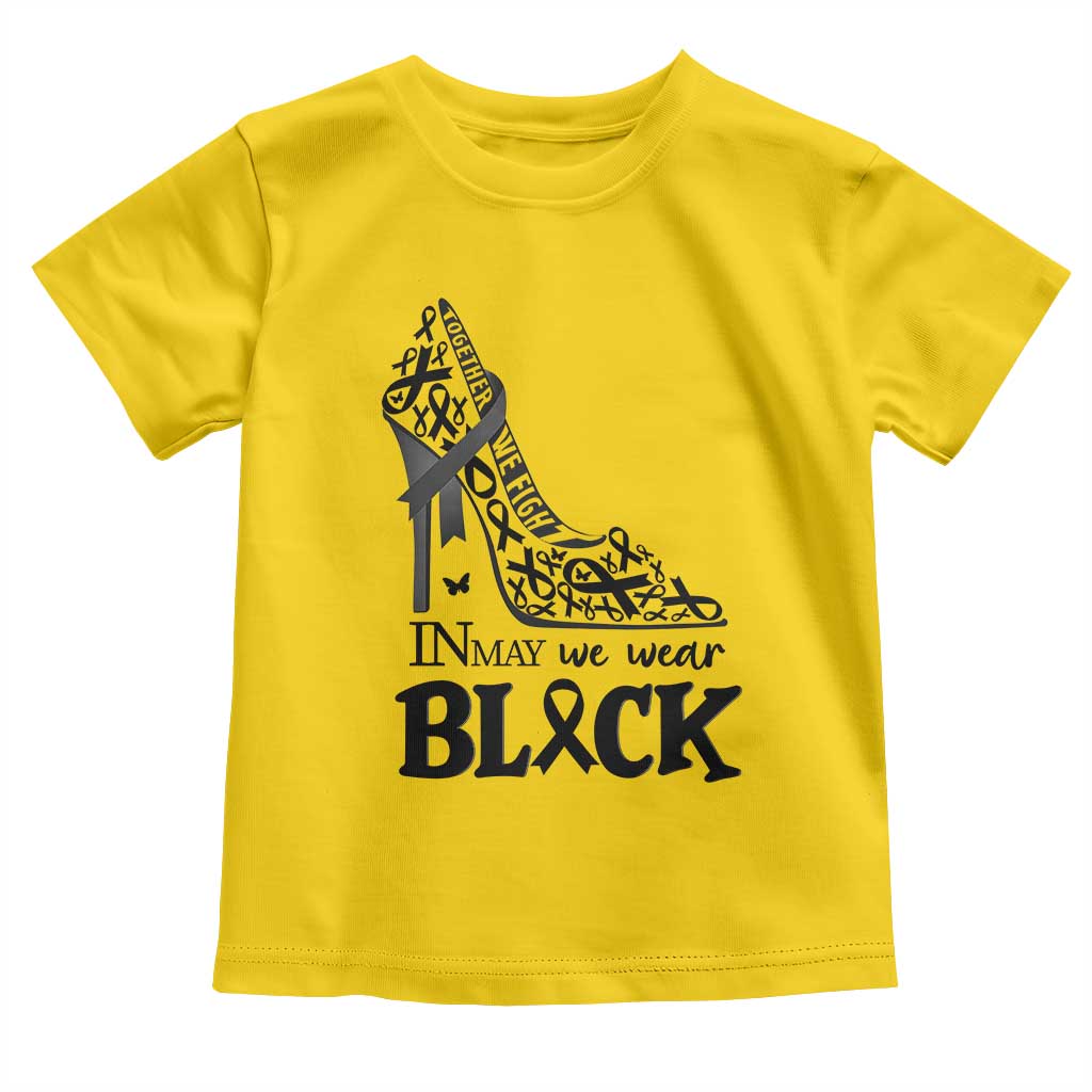 In May We Wear Black Toddler T Shirt Skin Cancer Support Gift For Her