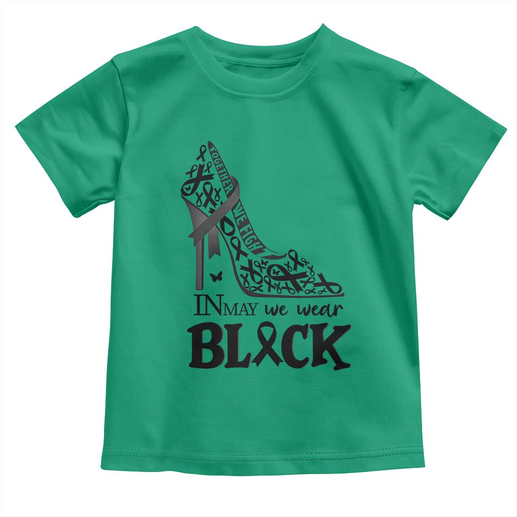 In May We Wear Black Toddler T Shirt Skin Cancer Support Gift For Her
