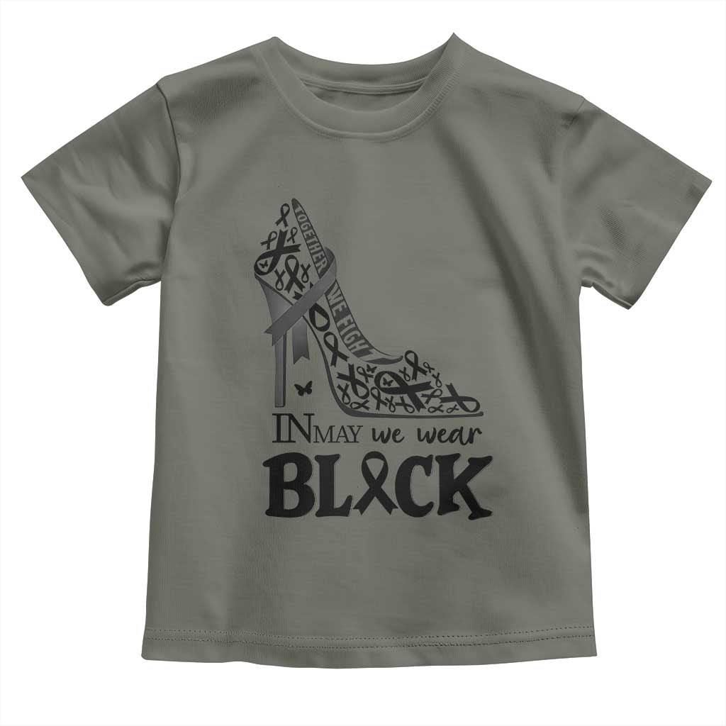In May We Wear Black Toddler T Shirt Skin Cancer Support Gift For Her
