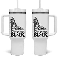 In May We Wear Black Tumbler With Handle Skin Cancer Support Gift For Her