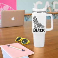 In May We Wear Black Tumbler With Handle Skin Cancer Support Gift For Her