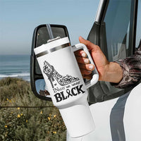 In May We Wear Black Tumbler With Handle Skin Cancer Support Gift For Her